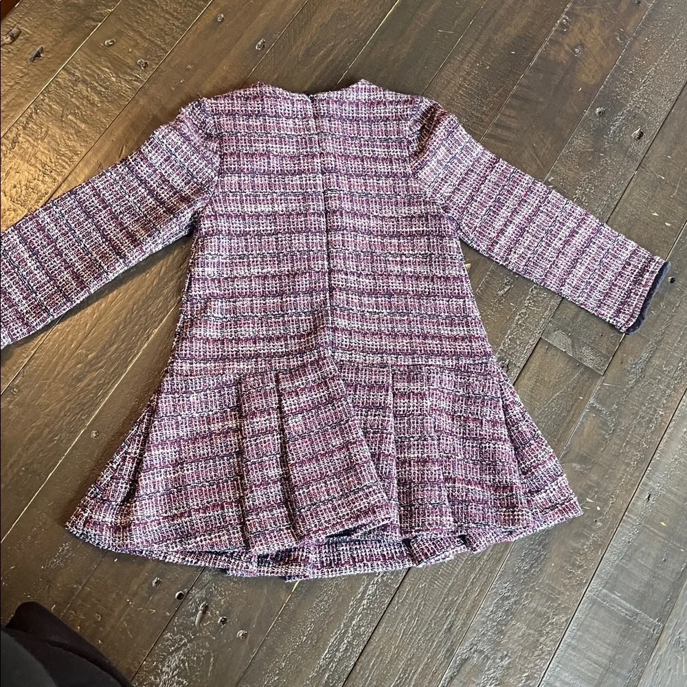 Mayoral Pink and Navy Tweed Formal Dress